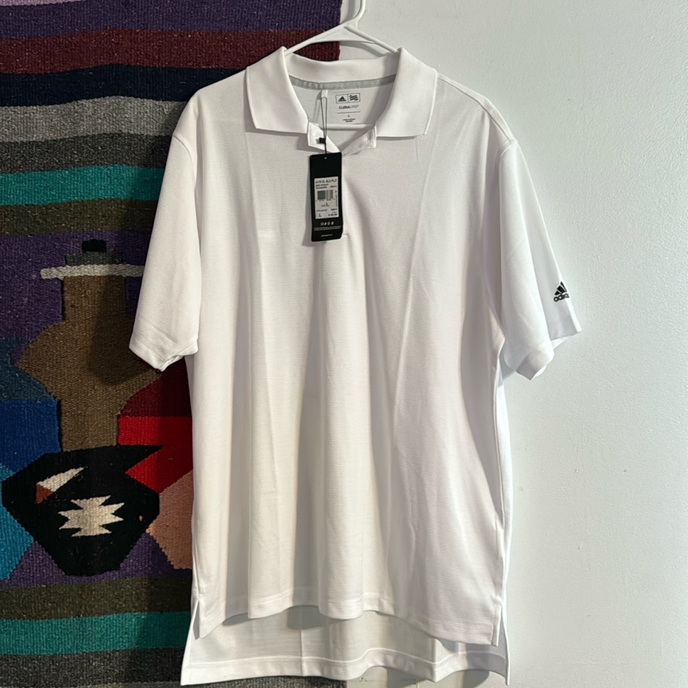 Men’s Adidas Golf White Polo shirt Size Large
